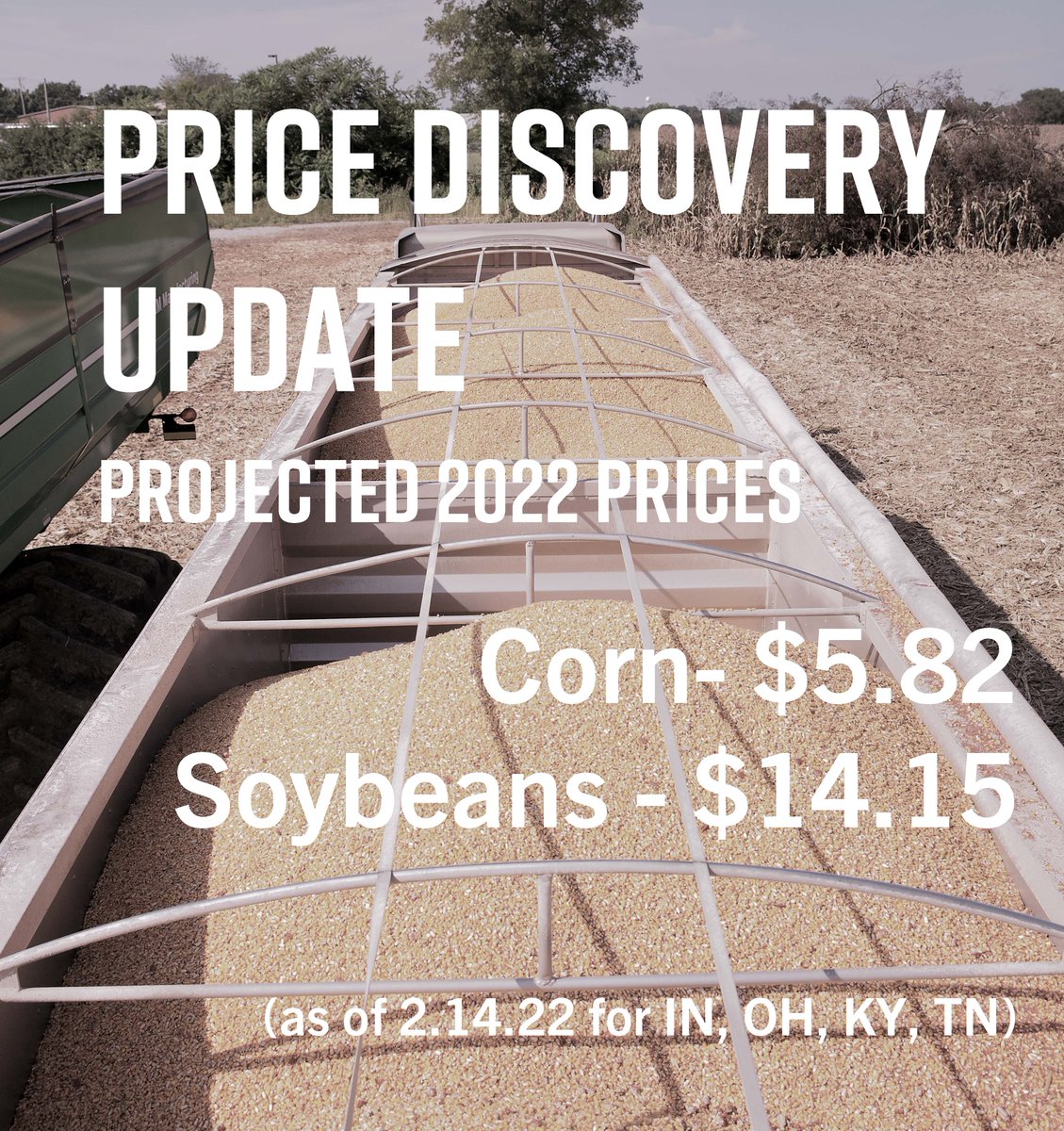 With over half the 2022 projected price discovery period complete, corn prices are tracking at $5.82 per bushel and soybeans at $14.15 per bushel. Interested in learning what it's like to work with a Farm Credit Mid-America crop insurance specialist? Visit bit.ly/CropInsuranceI…