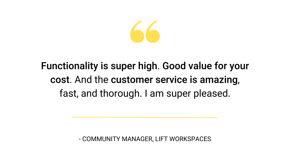 ProximitySpace's tweet photo. Thank you to Lift Workspaces for the kind words! π #PROXrocks
#customerservice #happycustomer #happycustomers #testimonial #futureofwork #beinproximity https://t.co/VEtF8wJTjQ