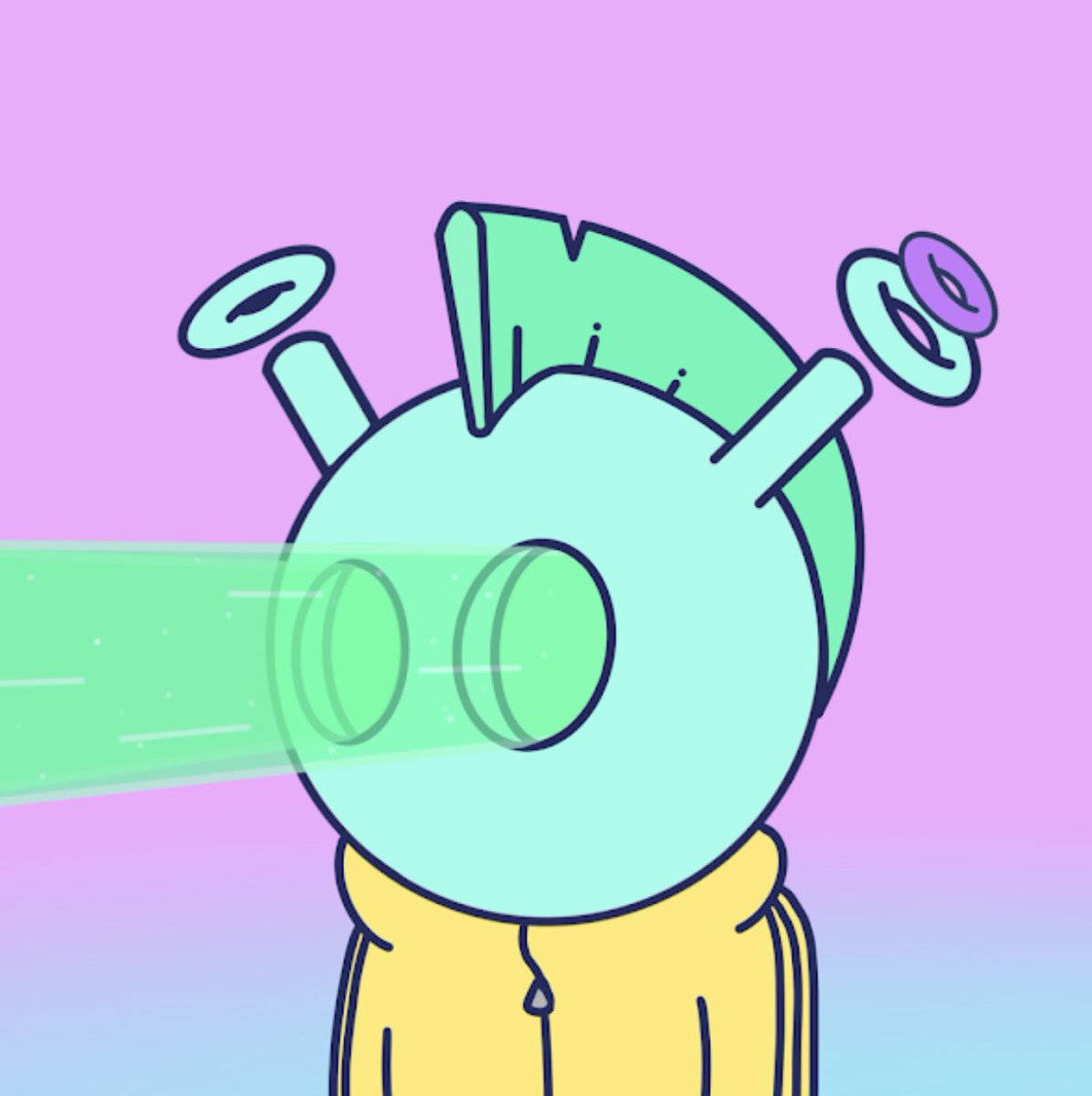 carsonturner's tweet photo. The colors were just too good to pass up. I’ve been wanting a beaming one also. #TeamMohawk @quirkiesnft https://t.co/L2yEeUS4RB
