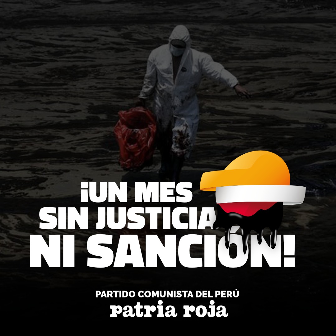 patriaroja's tweet photo. #Ecocidio | A un mes del desastre causado por el derramamiento de petróleo de la empresa Repsol, seguimos exigiendo justicia y sanción para la empresa y los culpables de este ecocidio. #FueraRepsol #1MesDelCrimen #RepsolEcocida https://t.co/quvWCJXZjf