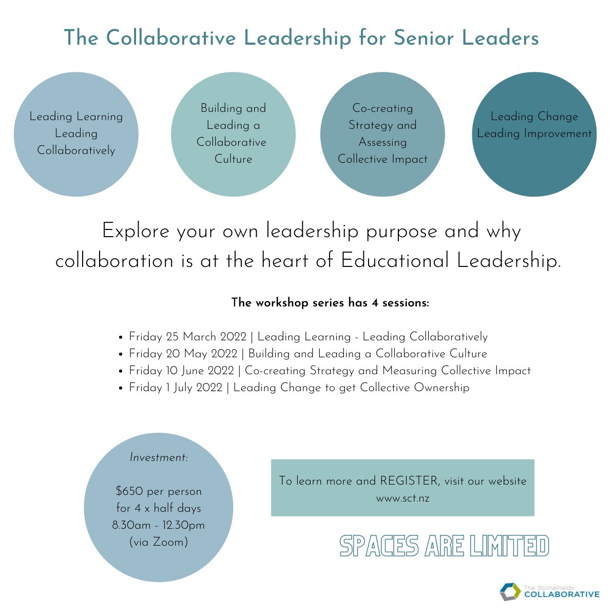 Come explore your leadership purpose with us! 
Spaces are filling up fast - REGISTER here - bit.ly/3HUmn3K