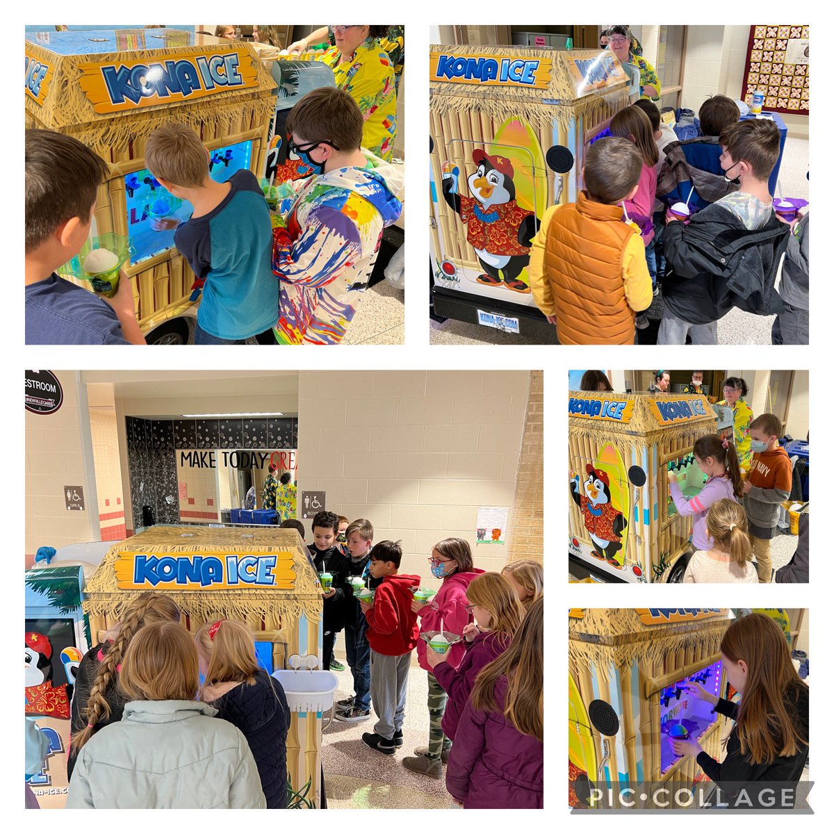 HUGE thanks to Custom Cut Flooring for sending us a special surprise V-day treat of Kona Ice! The kids loved it!  They reminded us to pay love and kindness forward anytime you can! Thank you, Thank you, Thank you, it was awesome! #NewvilleCARES #BSSDProud