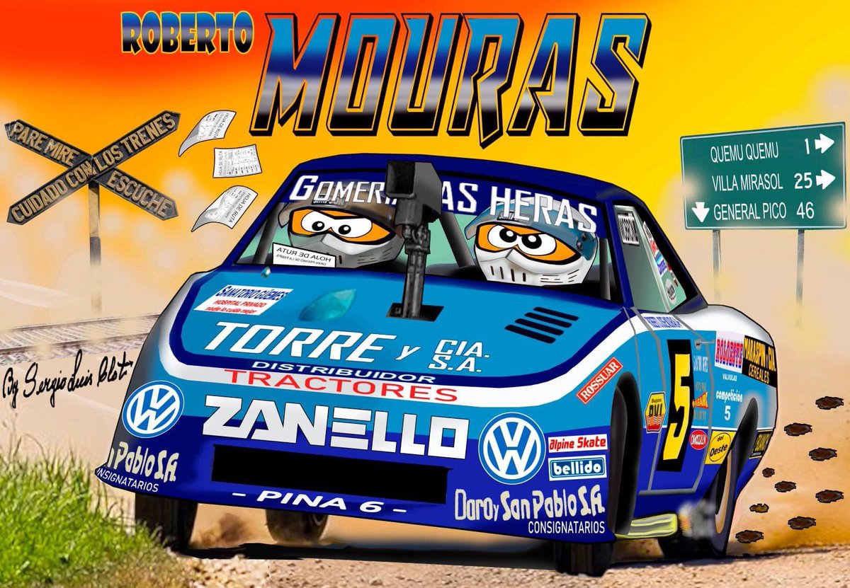 El recuerdo permanente para el gran Roberto José Mouras que nació un día como hoy de 1948.
Ganó 4 torneos de TC siempre con Dodge.
<a href="/MourasCampeon/">Mouras Campeón</a> es mi homenaje.
(El dibujo es de <a href="/sergioluisclot/">Sxmx</a>)