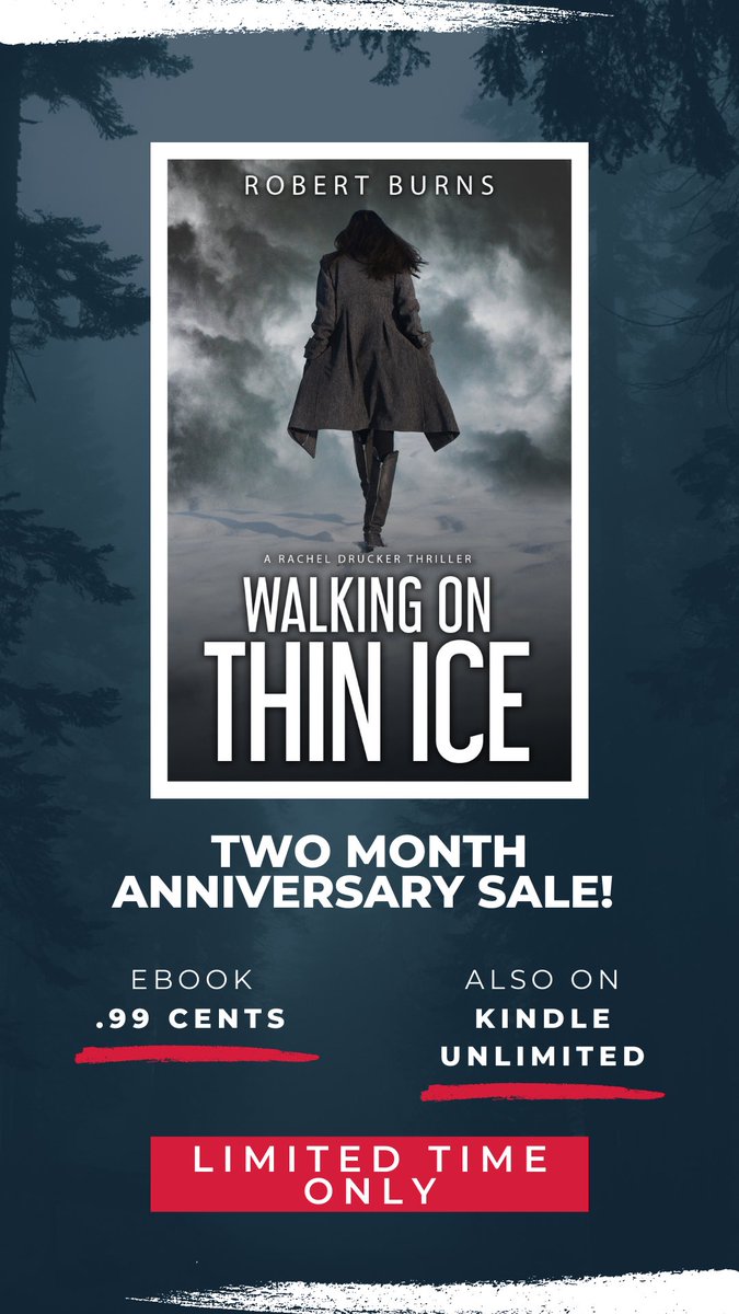 RobWritesGood's tweet photo. 🎉Anniversary Sale Alert!🎉

 Been wanting to sink your teeth into your next crime thriller obsession but haven’t pulled the trigger?

Now is the time! Walking on Thin Ice is only .99 cents for a limited time. Come see if you can solve the mystery 🕵️‍♀️

https://t.co/ksZUMuQaKO https://t.co/vWHTUJ1NXX
