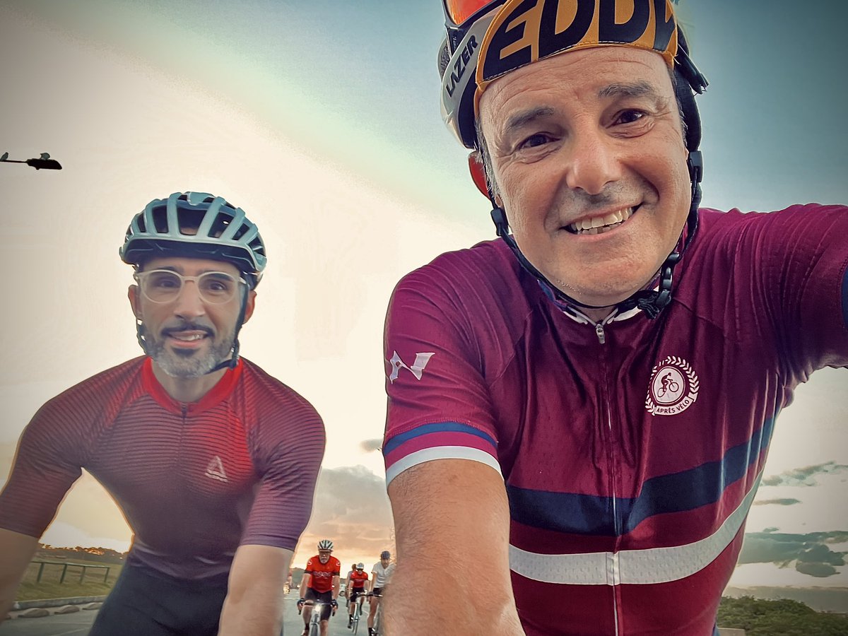 Rode my bike with friends this morning. Loved it.
It was a huge bunch. 
Always brings smiles to faces.
#cycling