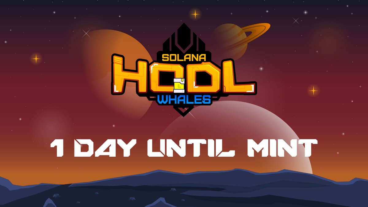 SolanaWhalesNFT's tweet photo. Reminder: Our mint is going live tomorrow at 7:45pm EST for people on the whitelist and 8pm EST for the public.
We've got some stuff cookin in the background for post mint...we CANNOT wait. #HODLWhale https://t.co/YCuRRgqbtH