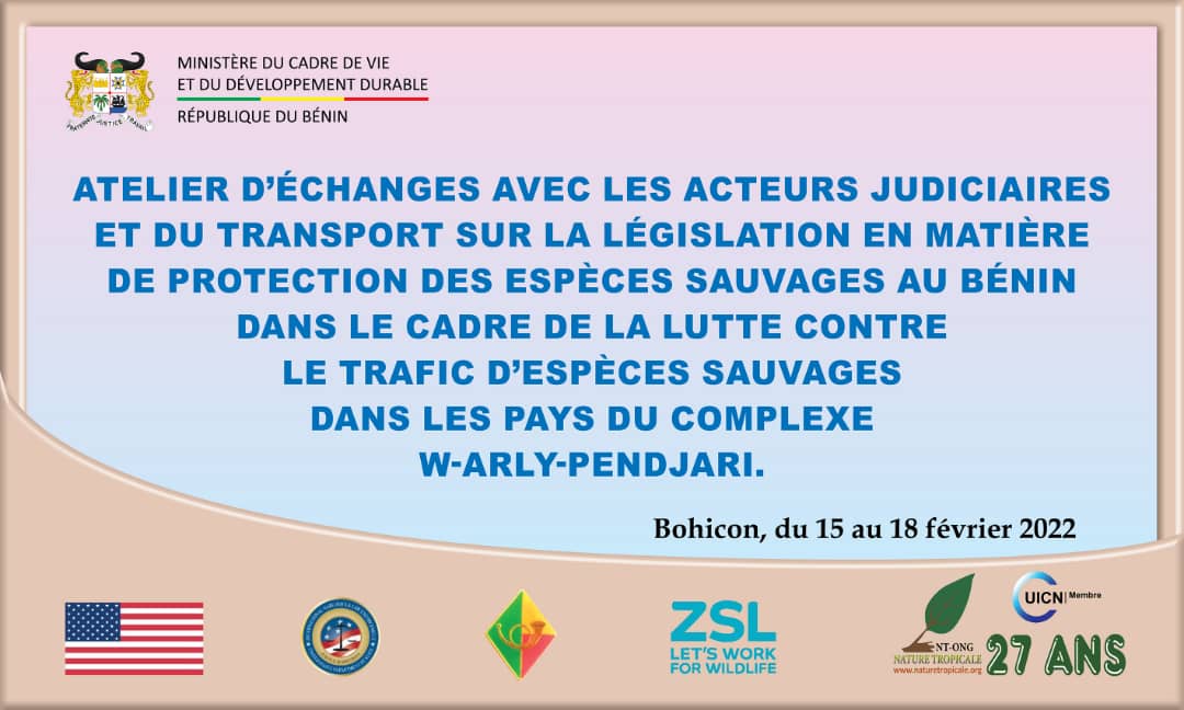 NatureTropicale's tweet photo. Du 15 au 16 février 2022, Princesse Hotel de Bohicon accueille un atelier d'échanges avec les acteurs judiciaires sur la législation en matière de protection des espèces sauvages au Bénin dans le cadre de la lutte contre les trafics illégaux dans la sous région. @AfricanBiodiv https://t.co/PAE5CmNPUR