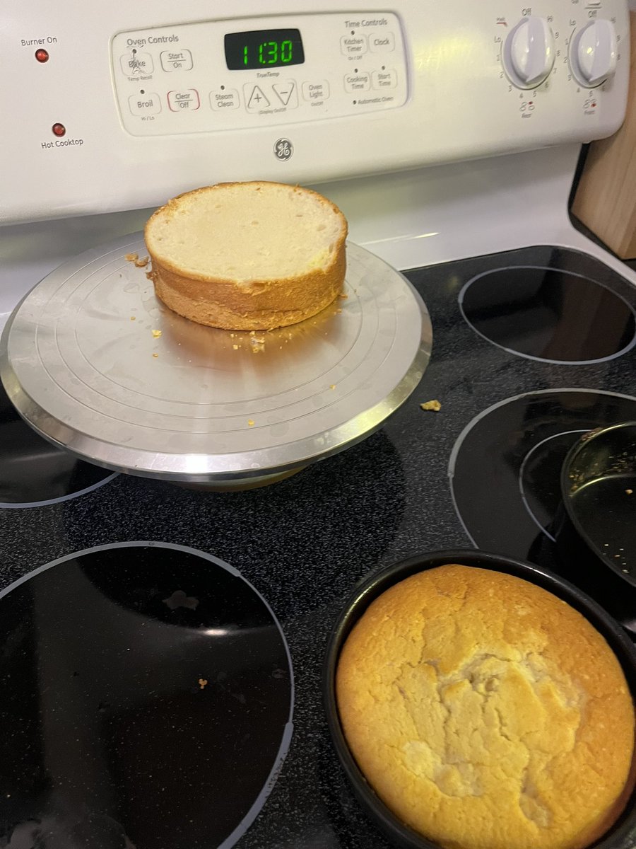 surahjane_'s tweet photo. I need gel food coloring so I can get a true red icing. But the sponge is fantastic. Strawberry layers with one sneaky little lemon layer. I will post a picture of it cut (if it looks good). Cheers lovers! https://t.co/M4BI2bOLk0