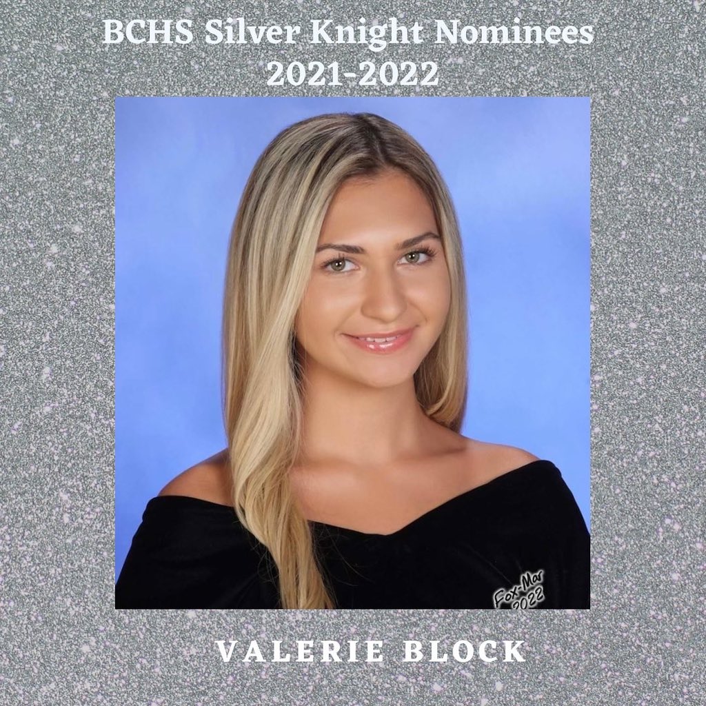 Our very own President Valerie Block is a Silver Knight nominee! Wishing her the best of luck 🥳💙🤍!