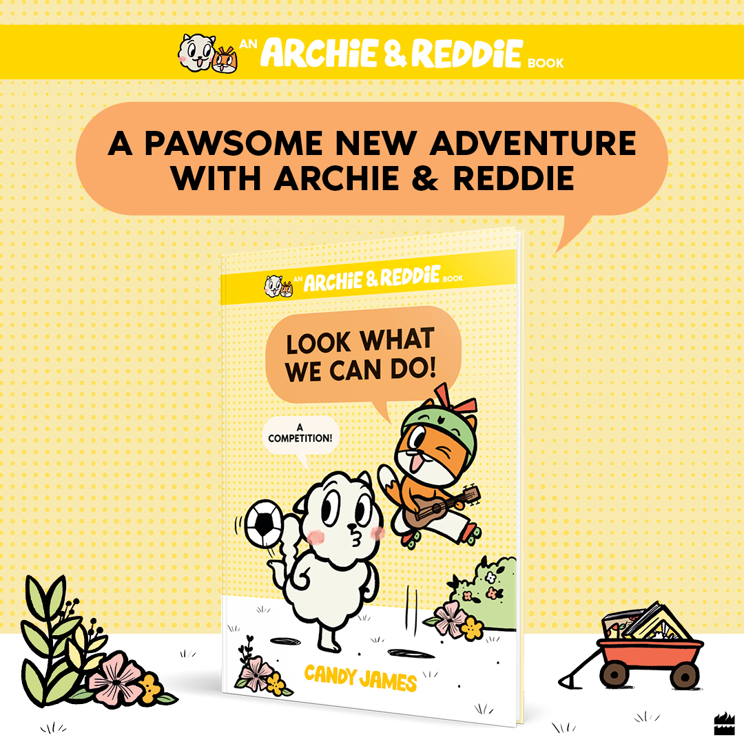 candynjames's tweet photo. ARCHIE &amp; REDDIE Book 3 - "Look what we can do! A competition!" is out today in the land of OZ &amp; NZ! Don't miss out on their pawsome new adventure!  🦊🛼⚽️🎤🤣📕Thank you so much!! @harperkidsoz @ChrenKali @gemma_cooper @ChrisMakesBooks  #graphicnovel #funnybook https://t.co/qiMijVomAe
