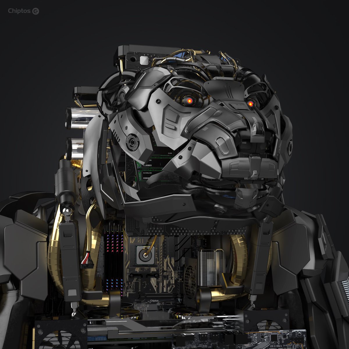 ChiptosX's tweet photo. I guess we couldn’t have bulls without bears. 

Say hello to this beast and one of the official types in the @ChiptosX collection.

Any interactions will be considered for a pre-sale spot. https://t.co/htVShFA9r4
