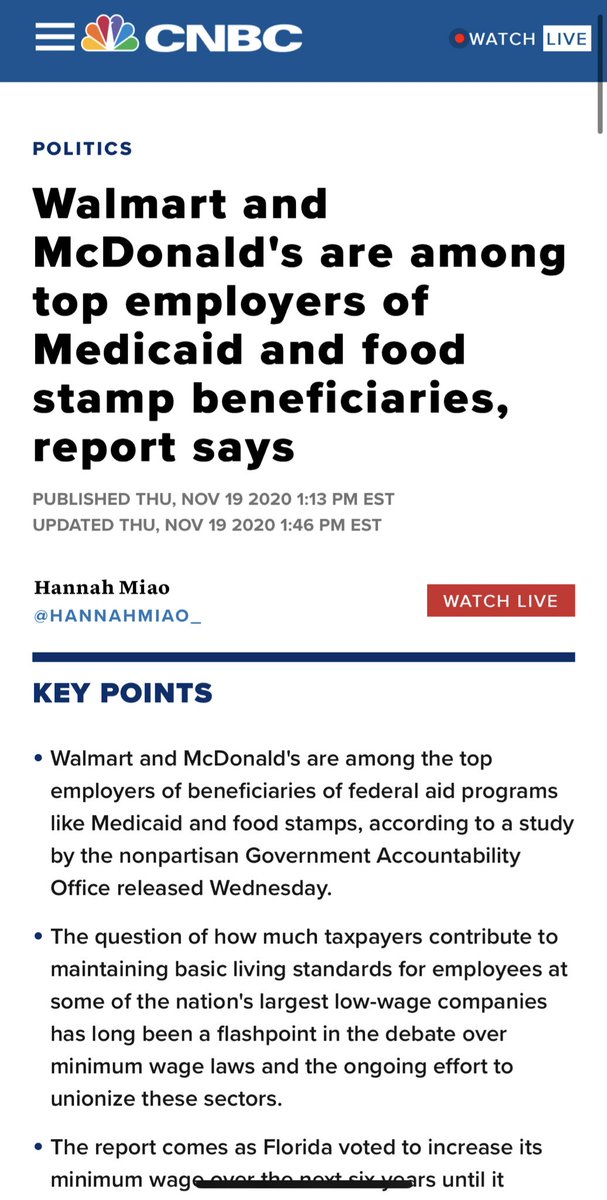 A rigged economy is when billionaire Corps get soaring profits while underpaying their employees—so those same employees are forced to apply for welfare benefits to make ends meet It’s not inflation. It’s not a labor shortage. It’s corporate greed. #RaiseTheWage #TaxBillionaires