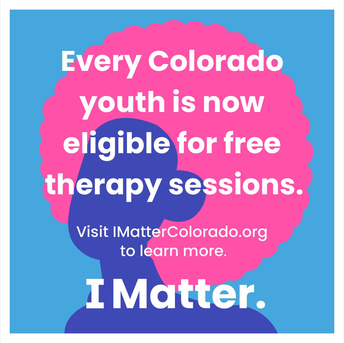 dcsdk12's tweet photo. Encourage youth in your life to take a mental health survey and sign up for free and confidential therapy sessions at https://t.co/EDwfZDOGcy.
 
#IMatterColorado https://t.co/vTkq9h9Iew