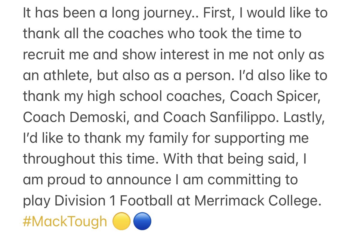 HaustEthan's tweet photo. COMMITTED 🟡🔵 @coachbom @CoachDanCurran @Coach_Demoski @BvilleFootball @prospectnys @CoachTolbert315 @coach_matt_nalu https://t.co/iCQWQla7X3