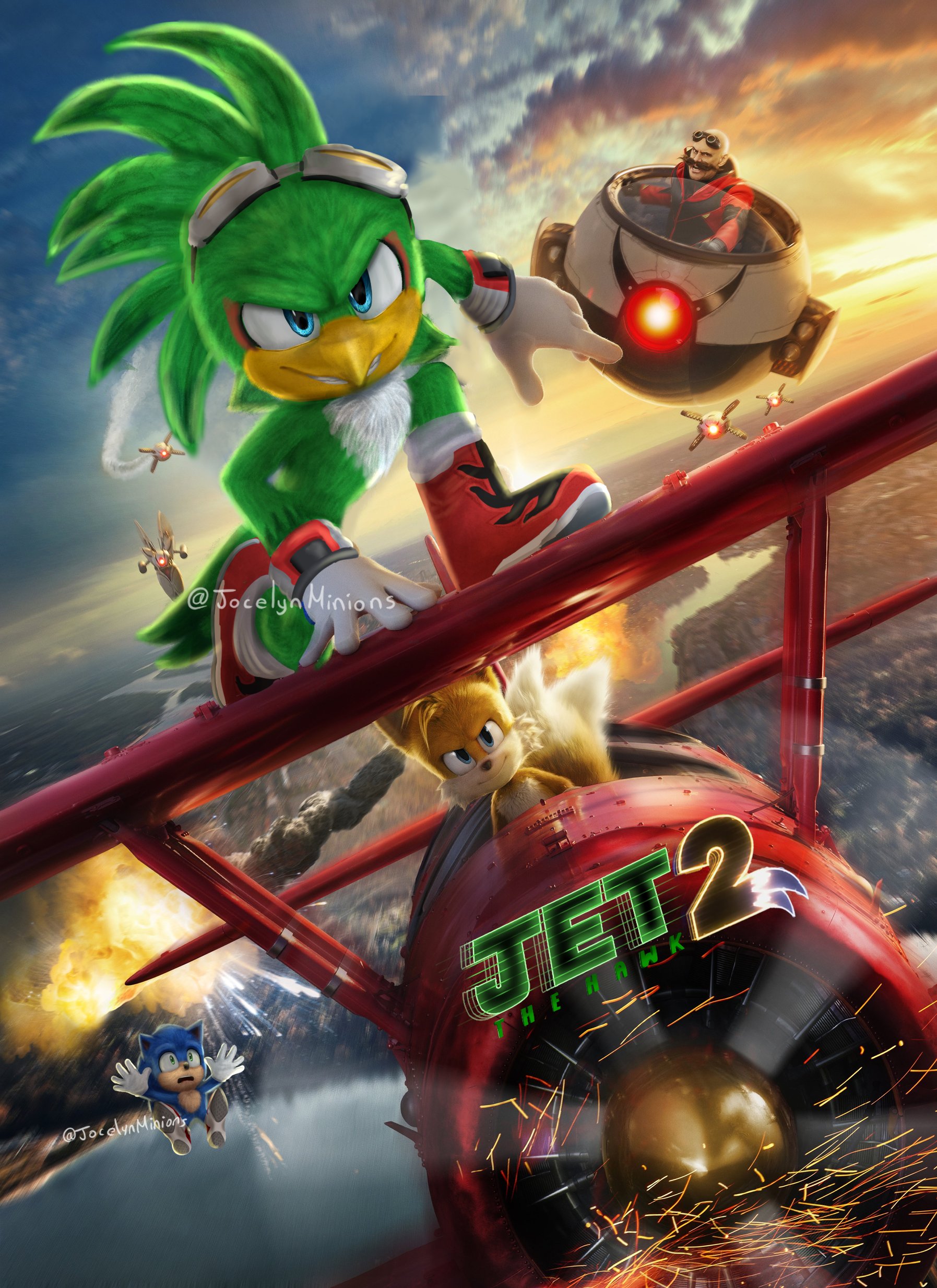 Jet The Hawk And Sonic The Hedgehog