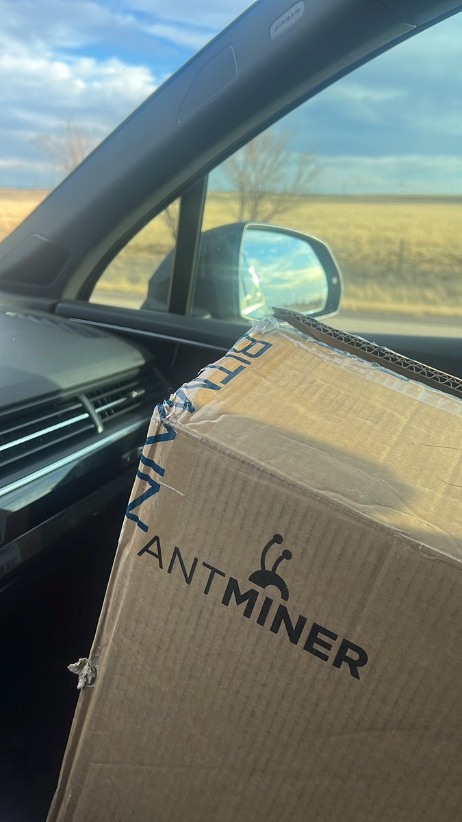 TannerHank's tweet photo. Driving down the highway for final mechanical walkthrough of our large scale immersion buildings and checking on large scale production.  Brought along an S19JPro for final fitting.  Getting ready to steamroll through a bunch of these things! https://t.co/DZwgkbLKaf