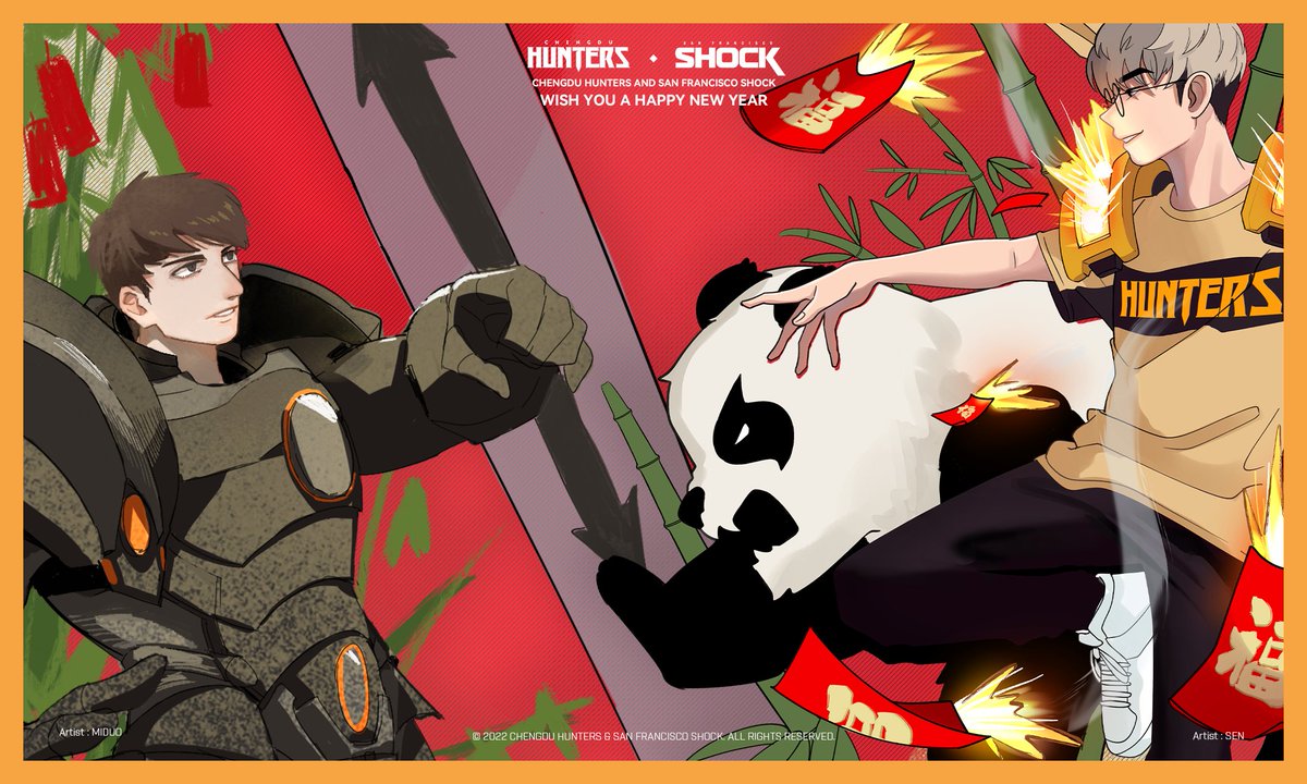 Happy Lantern Festival! 

We teamed up with the Chengdu Hunters to celebrate the last day of Lunar New Year 🏮

RT this post and follow <a href="/ChengduHunters/">Chengdu Hunters</a> and <a href="/SFShock/">NRG Shock</a> for the chance to win some Hunters merch 🐼⚡
