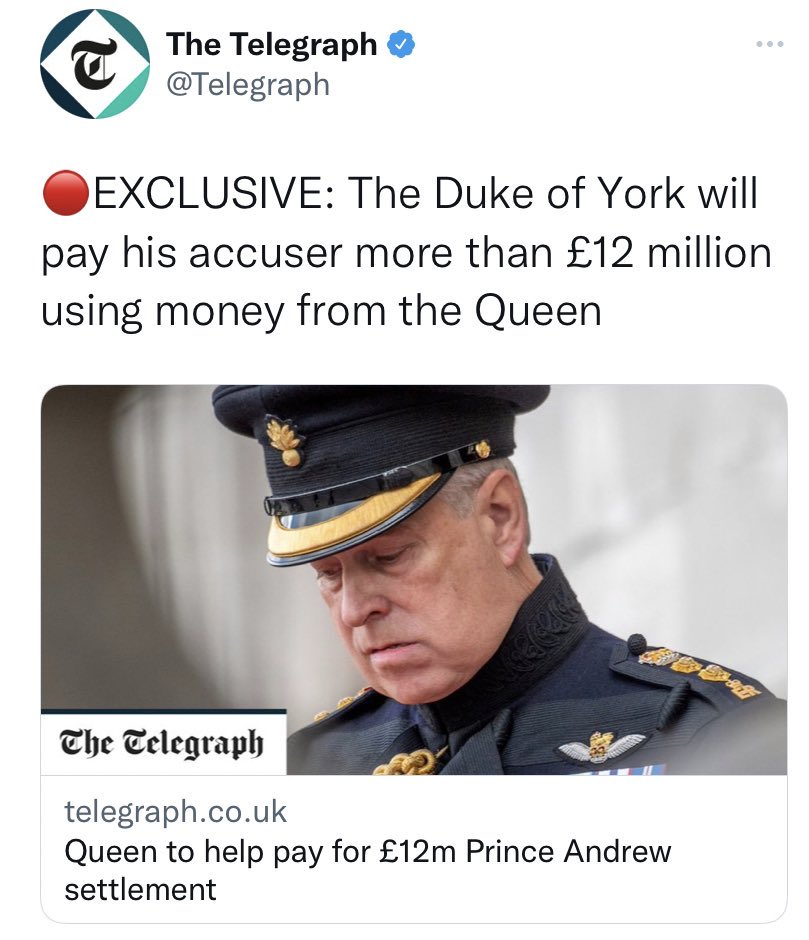 It comes to a point where there aren’t words. Unelected head of state uses immense wealth to help ensure immunity of son accused of sexual assault by a woman who he met through the world’s most famous paedophile.