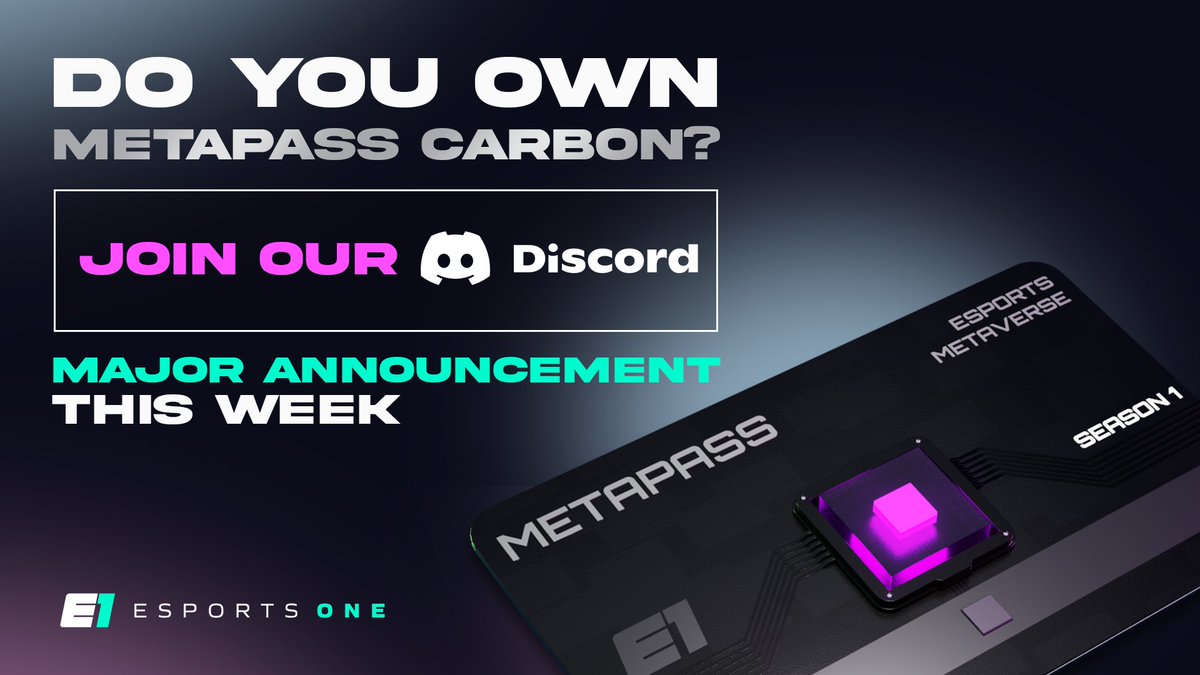 EsportsOne's tweet photo. 👀 Make sure to join the discord to get involved! https://t.co/eYTG9Mf7sc