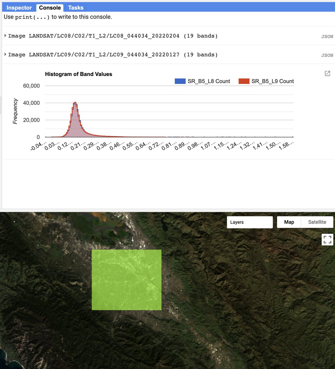 #Landsat8 vs #Landsat9 👍 #EarthEngine