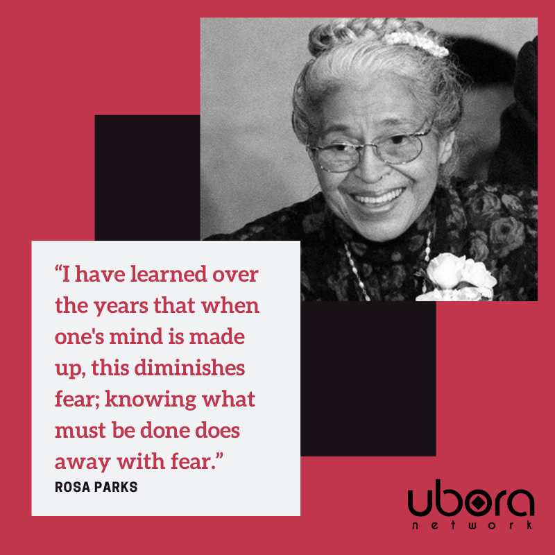 theuboranetwork's tweet photo. Rosa Parks communicated to the world that she was going to stand up for equality and for what is right. Her story is still important today. We're dedicated to sharing our authentic stories and showing our value. #BlackComms #BlackPR #BlackActivists #BHM #RosaParks https://t.co/TbcQLuV3pY