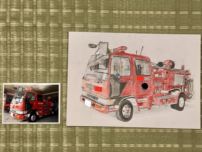 消防車のtwitterイラスト検索結果