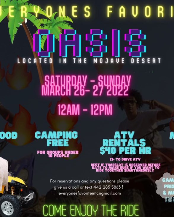 2.5 acres of FREE camping! Come have some fun in the sun