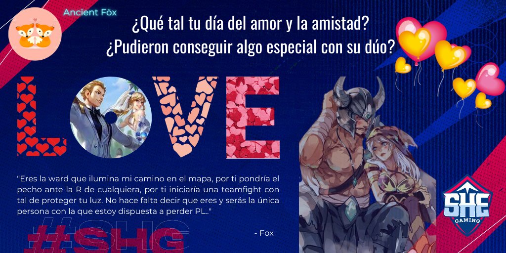 ancientfoxgamer's tweet photo. Sé que aquí en Colombia no se celebra en Febrero sino en Septiembre, sin embargo, ¡No está de más celebrarlo dos veces!

¿Pudieron conquistar a su crush? Espero pasarán lindo día al menos con quienes aman.

#SHEGamingCOL #LeagueOfLegends #ElAmorEsBello https://t.co/vQw36qgym6