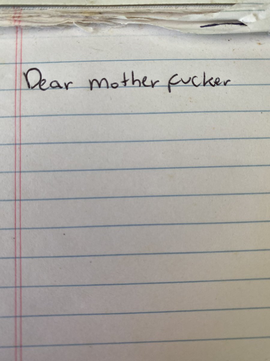 telepathicteddy's tweet photo. Had to write a mean spirited letter… off to a good start. https://t.co/zmRQ2CN8Co