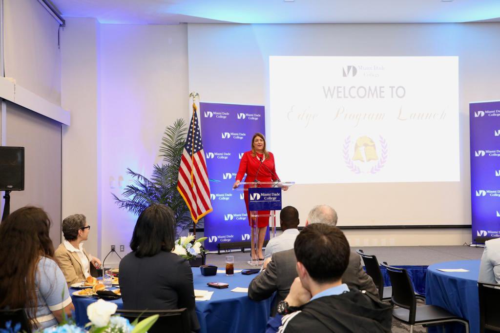 mdcpresident's tweet photo. We not only empower, but we energize dreams. Thank you to all our incredible partners who share our vision to lift our community and make today’s launch possible. I can’t wait to see the fruits that this initiative will bear. 

#MDCTogether #Tech #Miami #EDGE https://t.co/Go0BgSP3jE