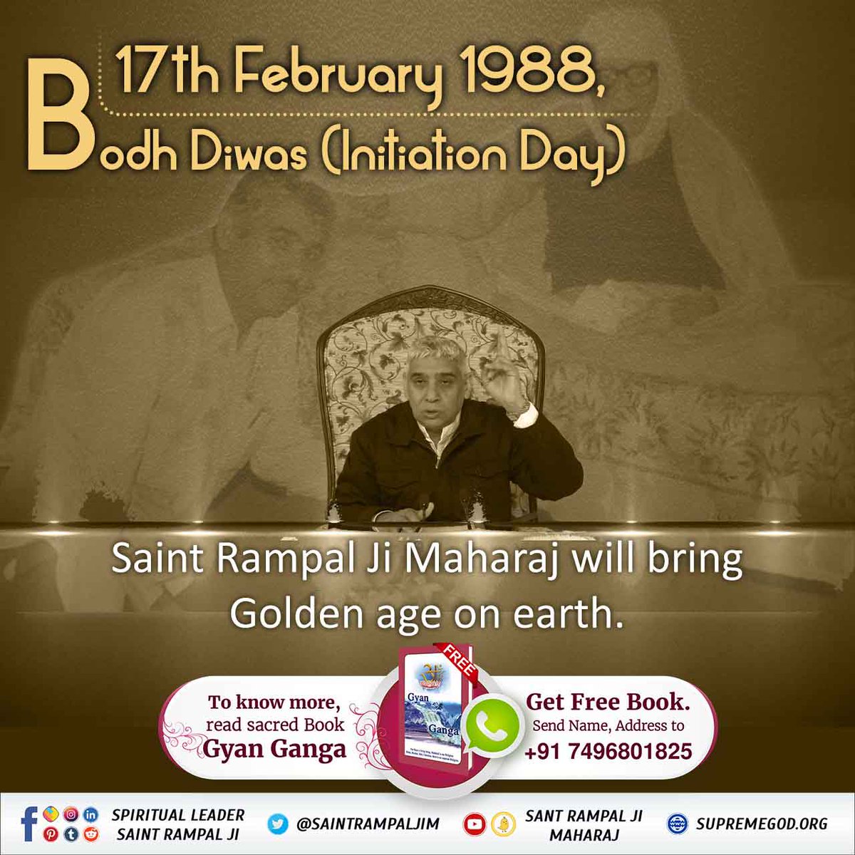 #GodMorningWednesday
 
World victorious Saint Rampal Ji Maharaj
Hindu Chyren, the savior Saint Rampal Ji will be the Chief of the world. - Nostradamus shocking Prophecy.