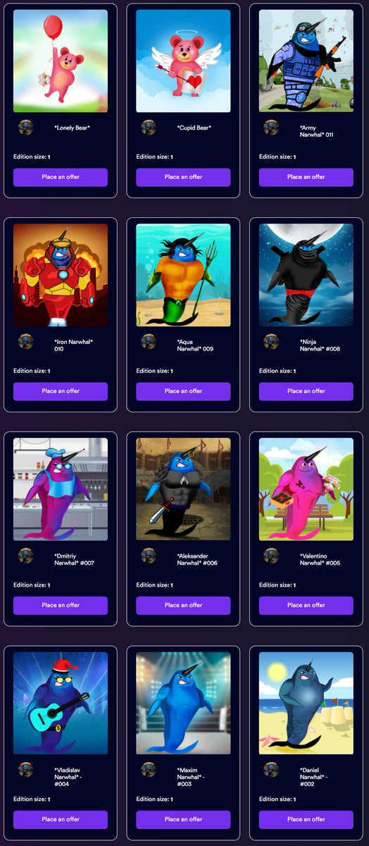 ⚛️ Promoting an artist from India. ⚛️

Floor price is $30 for commons.

Only on #Proton!  

protonmint.com/jhwl5jn2qv5b

#ProtonNFTs #theNarwhals #NFTs $XPR