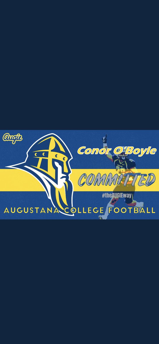 ConorOBoyle87's tweet photo. Excited to announce my commitment to @AugieILfootball!! Thanks @Coach19Bell @FBCoach_Jones @BrianKrier11 for the opportunity. https://t.co/15cf0JeSox