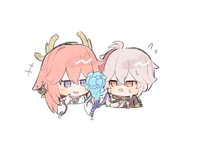 rkgk
八重神子と万葉くん
(凸素材繋がり) 
