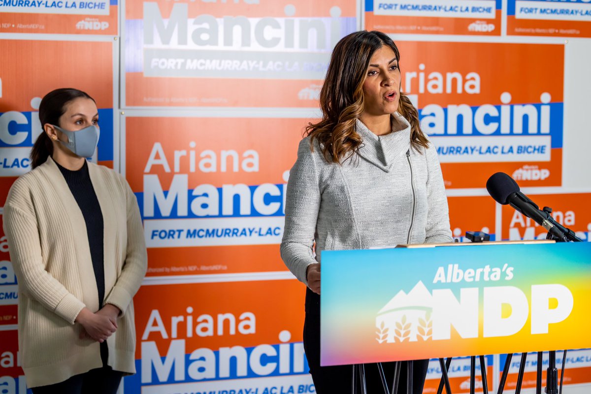 The writ has dropped in Fort McMurray- Lac La Biche! 

So proud to support fantastic <a href="/albertaNDP/">Alberta NDP</a> candidate @ManciniAriana. 

As a local teacher, she knows the impact of rising costs of living &amp; failed UCP’s policies on families and she’s a strong advocate for change. #ableg