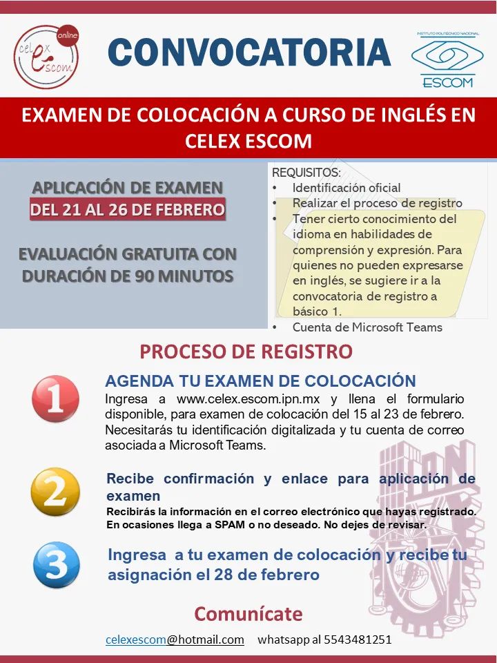 celexescom's tweet photo. Ingresa a #CelexESCOM por examen de colocación o desde primer nivel. También puedes registrarte si ya tienes alguna constancia de otro #CELEX o certificado de idioma. #Covocatoria  https://t.co/60YH0emU5t https://t.co/528VzD8pdM https://t.co/p5VpQGW18t