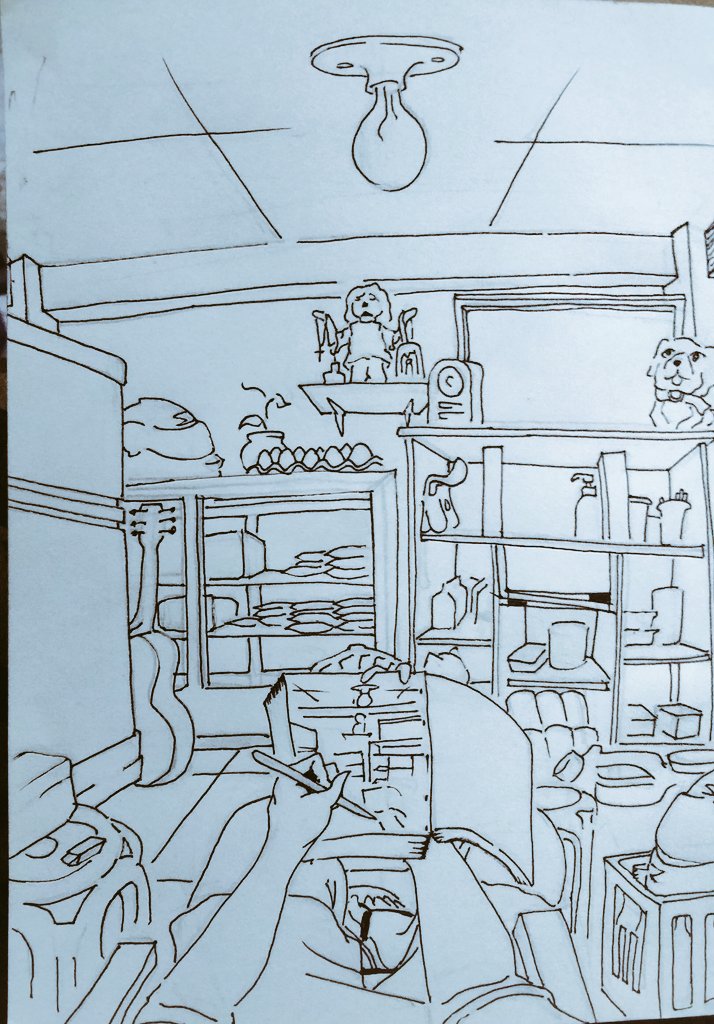 PLee0131's tweet photo. A Back side of a Filipino Store

A quick draft on my sketch book
#sketchbook #sketchbookdrawing #art #ArtistOnTwitter #artwork #drawing https://t.co/QojGs7layo