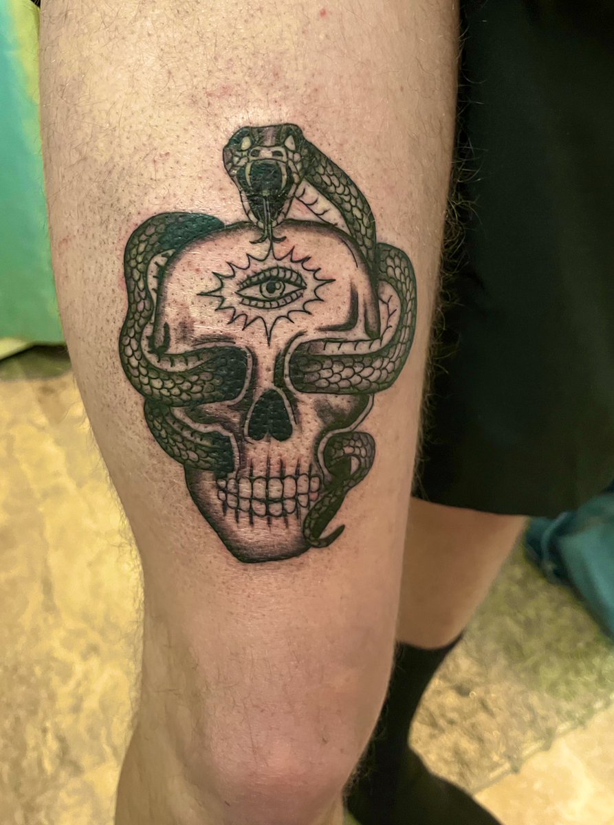 had to get a tattoo of @SpiritualSkulls 💀👁 so excited for <a href="/marcosalvarado_/">Marcos Alvarado</a> &amp; his project!
