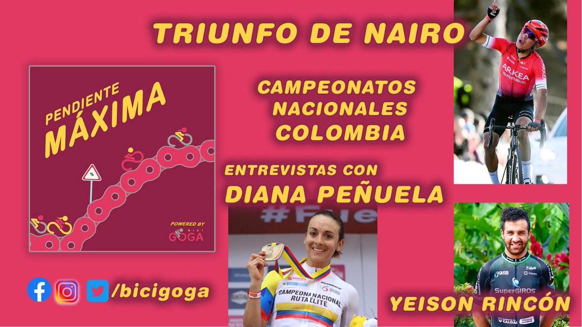Episodio 113
PENDIENTE MÁXIMA 
junto a <a href="/MTVCiclismo/">MarisolToroValencia</a> 
🔸Éxito de Nairo y Arkea
🔹campeonatos nacionales 🇨🇴 mujeres 
🎙 <a href="/carbike86/">Diana Peñuela</a> 🥇
🔸CN 🇨🇴 hombres 
🎙 <a href="/yeison1593/">Yeison Alejandro Rincon</a> 🥈
🔹Wildcards para el #TDF2022 
🔸controversia sobre Richeze DQS en Omán  
Link ⬇️
youtu.be/fhqbciT-1ls