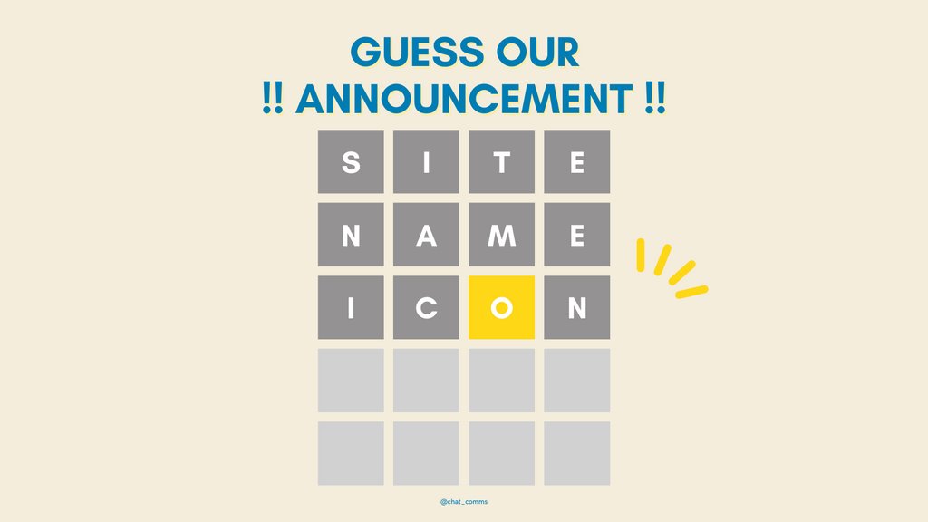 chat_comms's tweet image. Kicking off Day 3 of our Wordle Challenge with a new hint! 🤩

We’re halfway there now… Have you guessed it yet? 😀

#day3 #worldle #challenge #branding #communication #studentcommschat