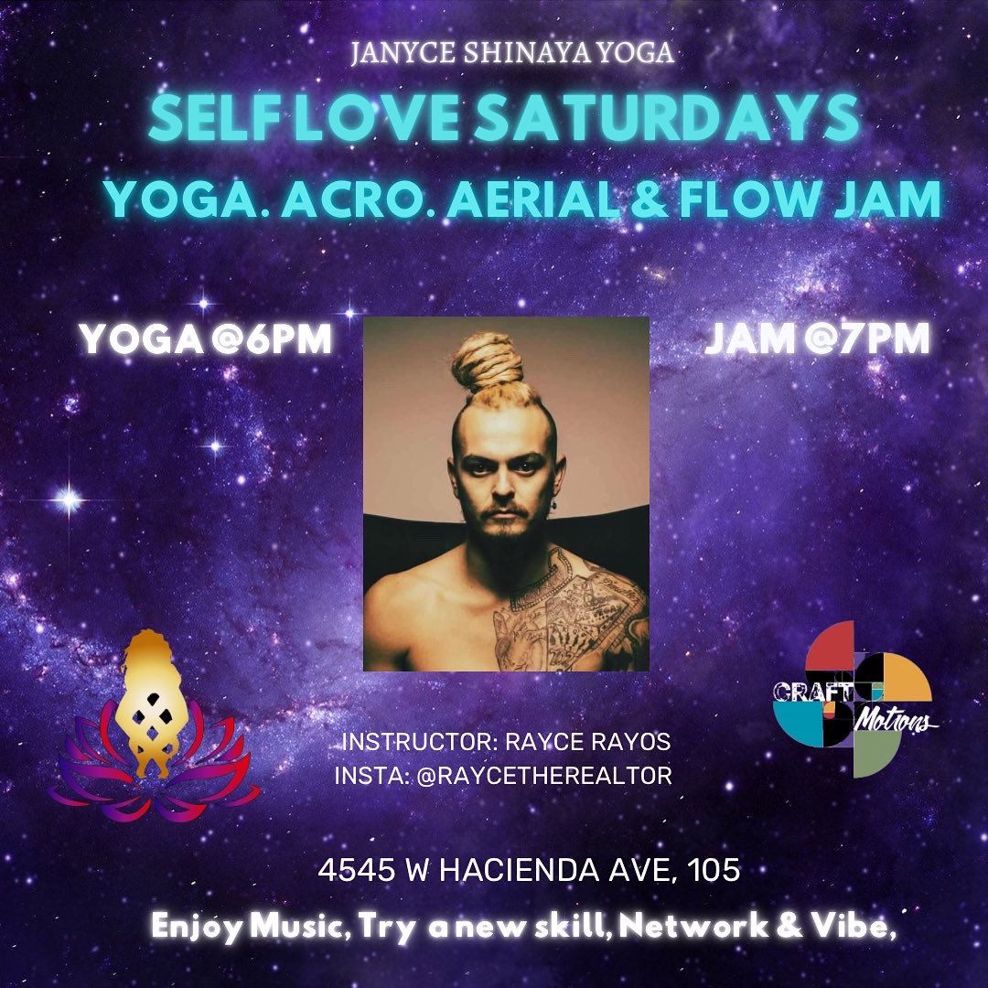 janyceshinaya's tweet photo. Yoga, Acro, Aerial, Music, Network &amp; Flow jam every Sat starting at 6pm❤️‍🔥
Yoga this week instructed by Rayce Rayos and live music jam back again coordinated by the one and only @yzzilive 
6pm Yoga $15
7pm- midnight jam $15 https://t.co/Sn3bZC93zv