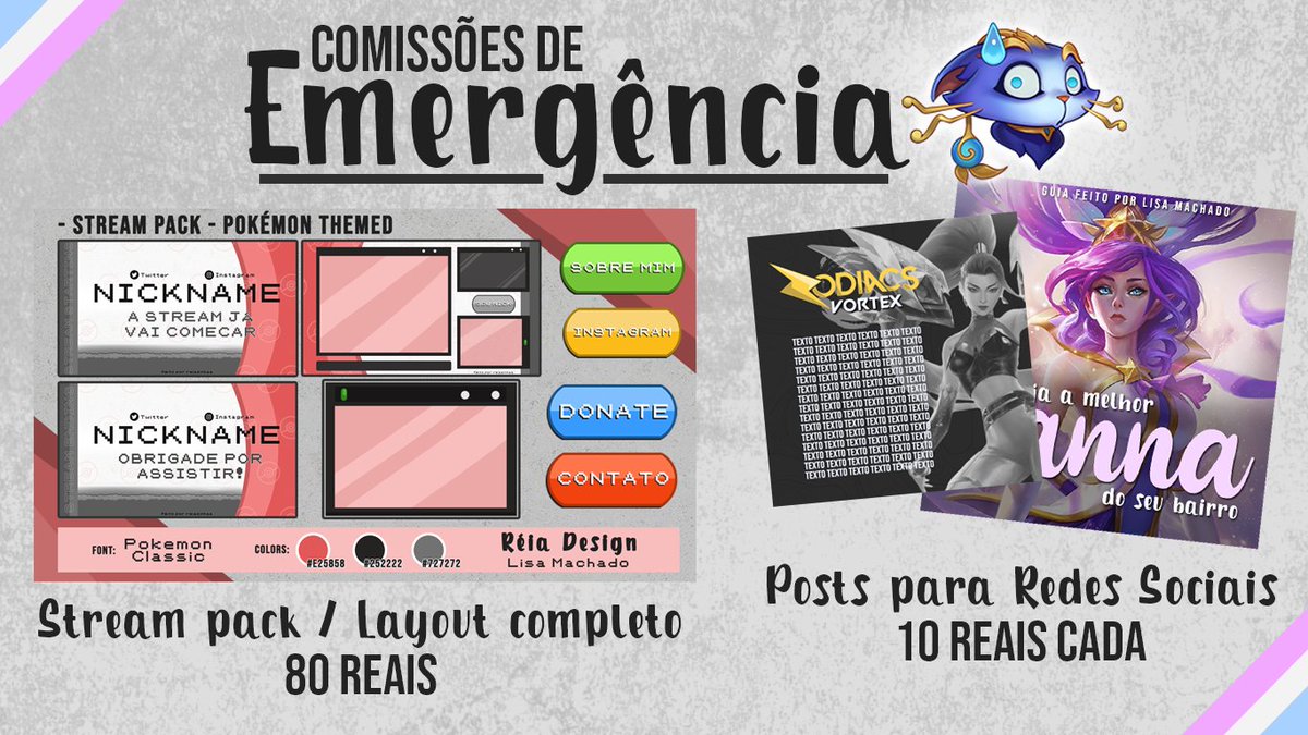 reiasz's tweet image. 🏳️‍⚧️COMISSÕES DE EMERGÊNCIA🏳️‍⚧️

- RT pra ajudar sz

Oi gente, pra quem me conhece e não me conhece me chamo Lisa, brinco de ser designer e estou precisando de ajuda. Fui convidada a me retirar de casa por transfobia e preciso de dinheiro, estou nos meus avós, mas não poderei ficar +