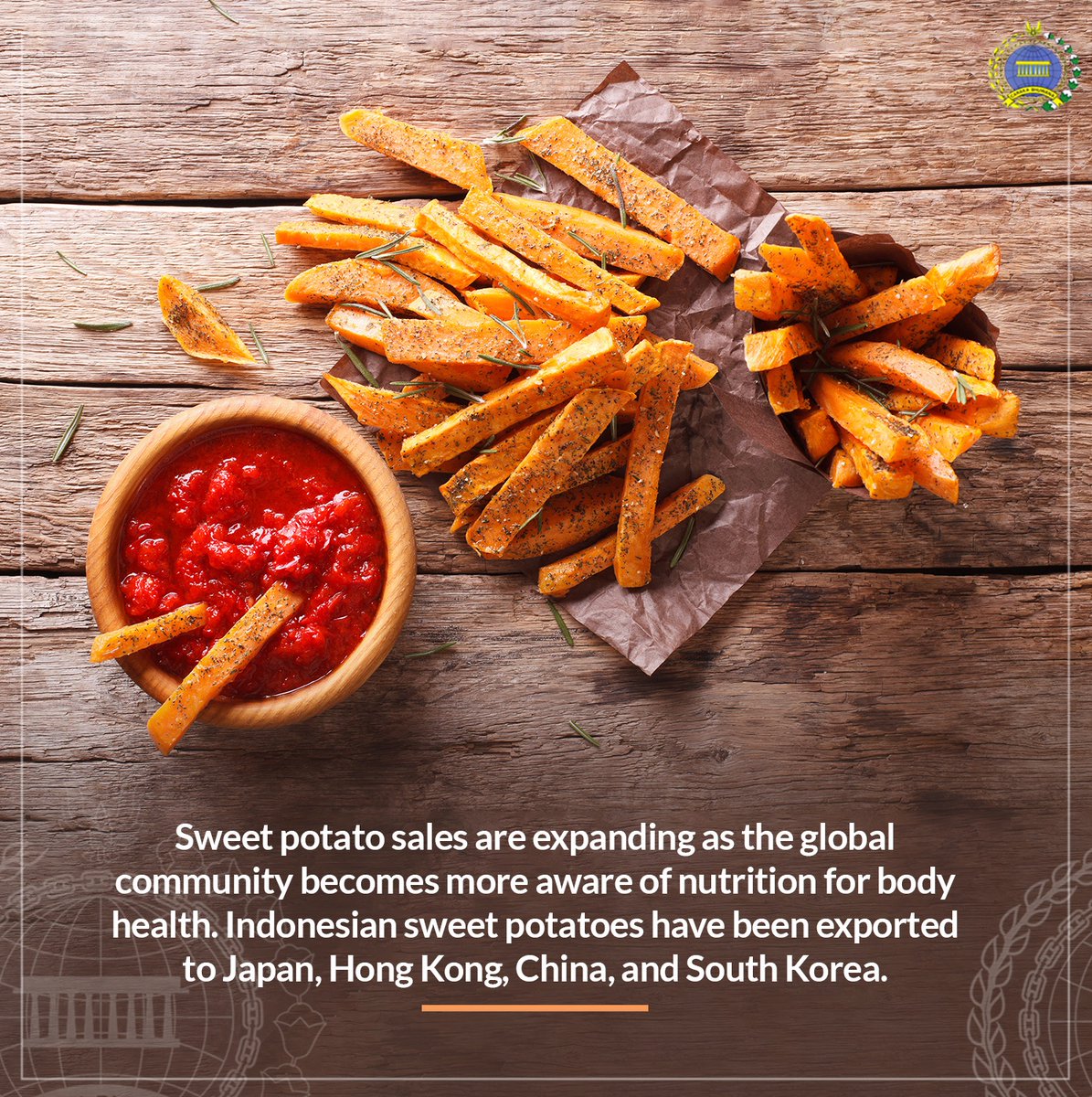 kbrisingapura's tweet photo. Sweet potatoes, nutrient-dense and in high demand on the global market
.
#IniDiplomasi #RintisKemajuan #IndonesianWay #kbrisingapura https://t.co/FHlcq9uaLq