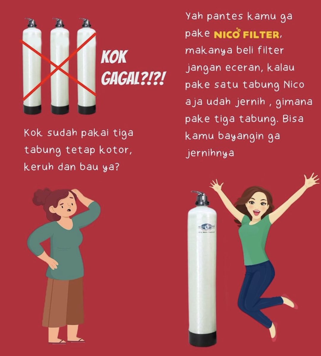 Jual Filter Air Makassar NICO FILTER 082399541818 (Filterairnico
