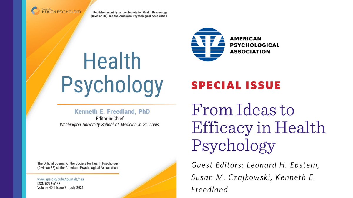 A special issue marking the 40th anniversary of Health Psychology (<a href="/APADivision38/">Health Psychology</a>) discusses how basic behavioral and social science research discoveries can translate to clinical and public health interventions. Read the #openaccess introduction: bit.ly/3Gvq1Q9