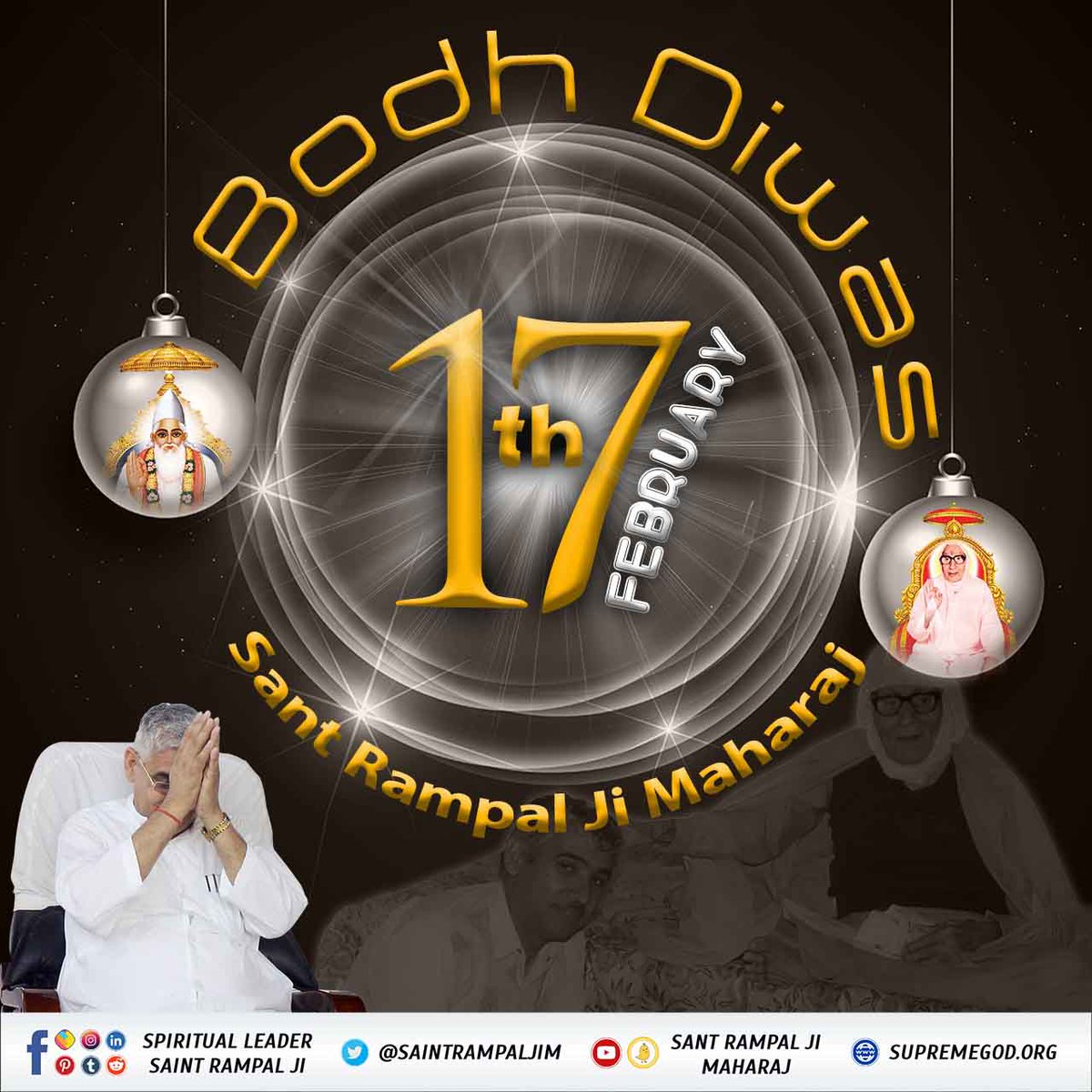 santosh94020342's tweet photo. #1DayLeft_For_BodhDiwas
17 February is the Bodh Diwas of that great Saint, who has been making dowry free by giving true way of life by his true knowledge.
That great Saint is Sant Rampal Ji Maharaj . https://t.co/MV5aCm1bUO