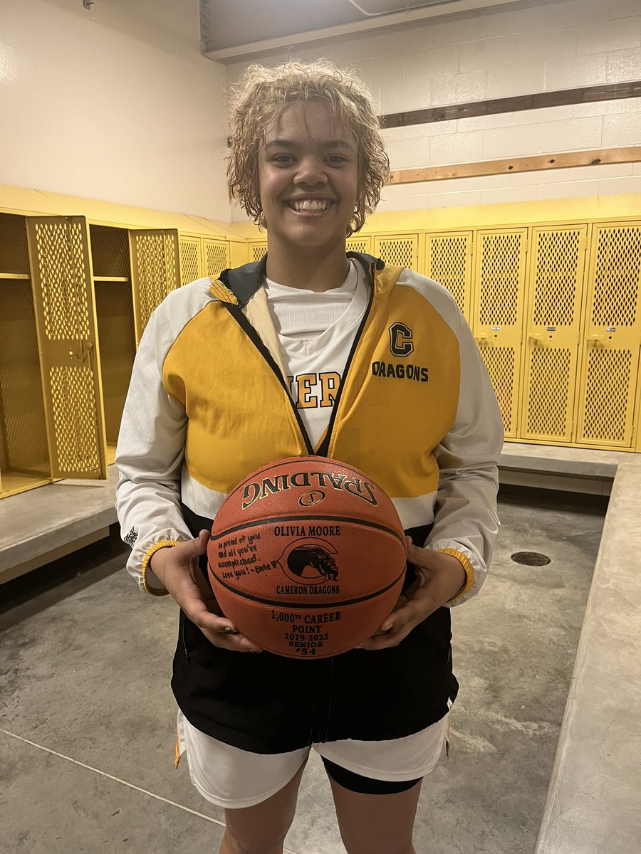 Congratulations to Olivia Moore on her 1000th point tonight in the victory over Trenton!
