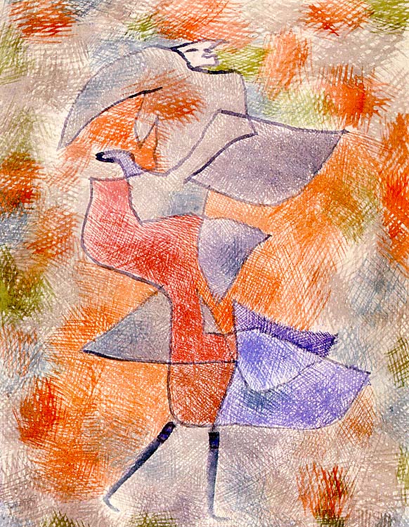 artistklee's tweet photo. Diana in the Autumn Wind, 1921 #paulklee #klee https://t.co/OJiGR9JMOk