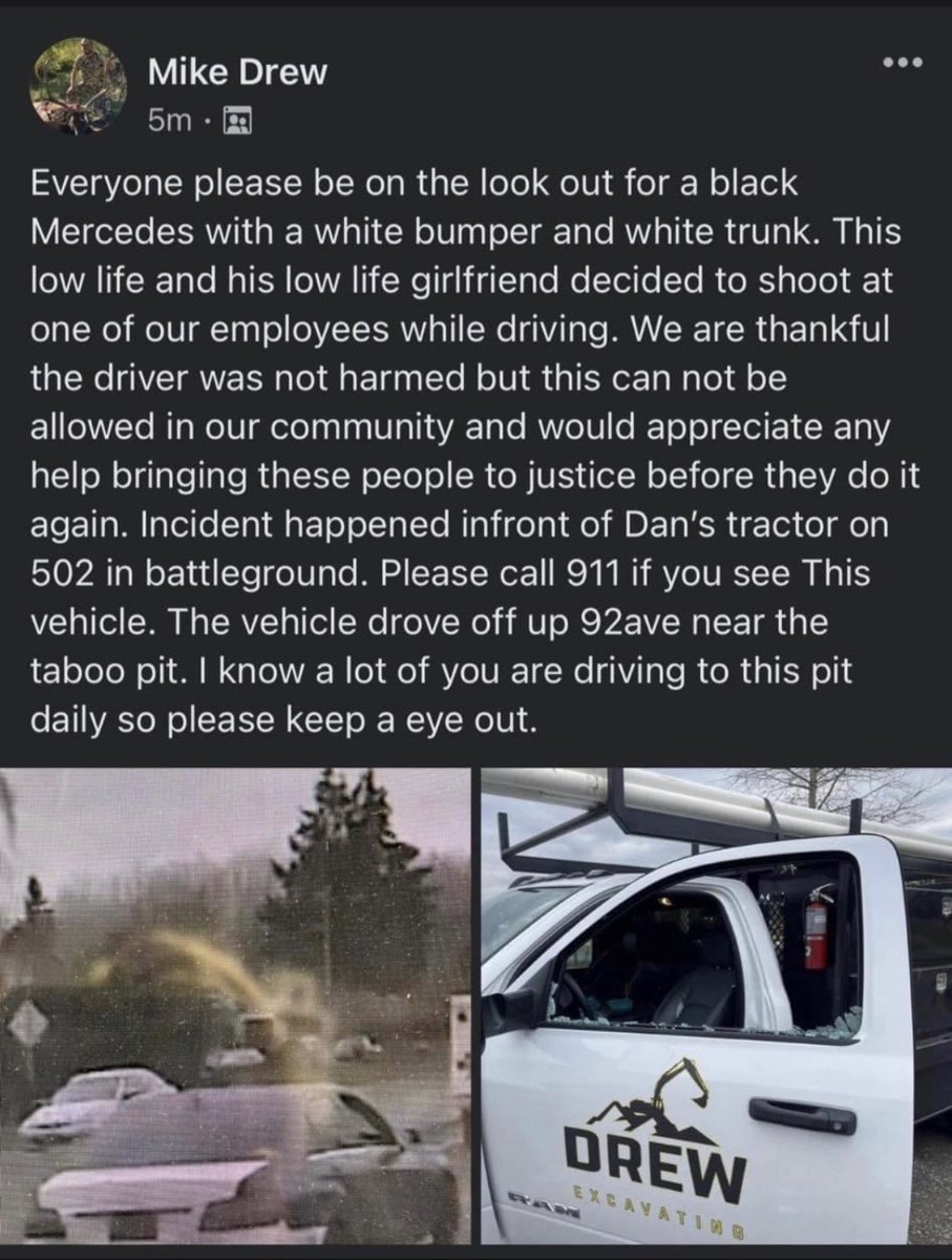 datbrownkid51's tweet photo. I don’t really post this kinda stuff but my co worker was shot at today in battleground. Any tips help https://t.co/squ3U81Bp5