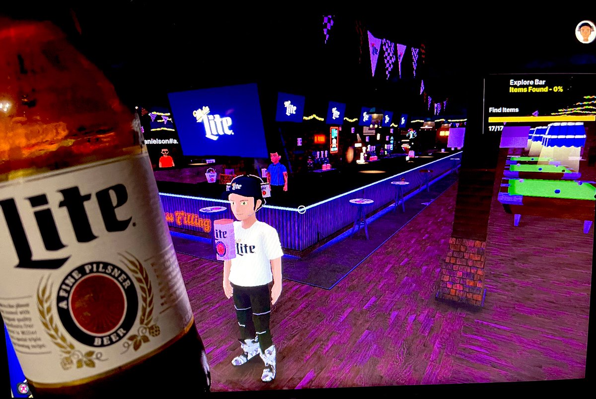 chicago_bullish's tweet image. If you're not drinking a @MillerLite in real life and in the Metaverse on @decentraland then what are you really doing with your life #metalite #metabar #itsmillertime